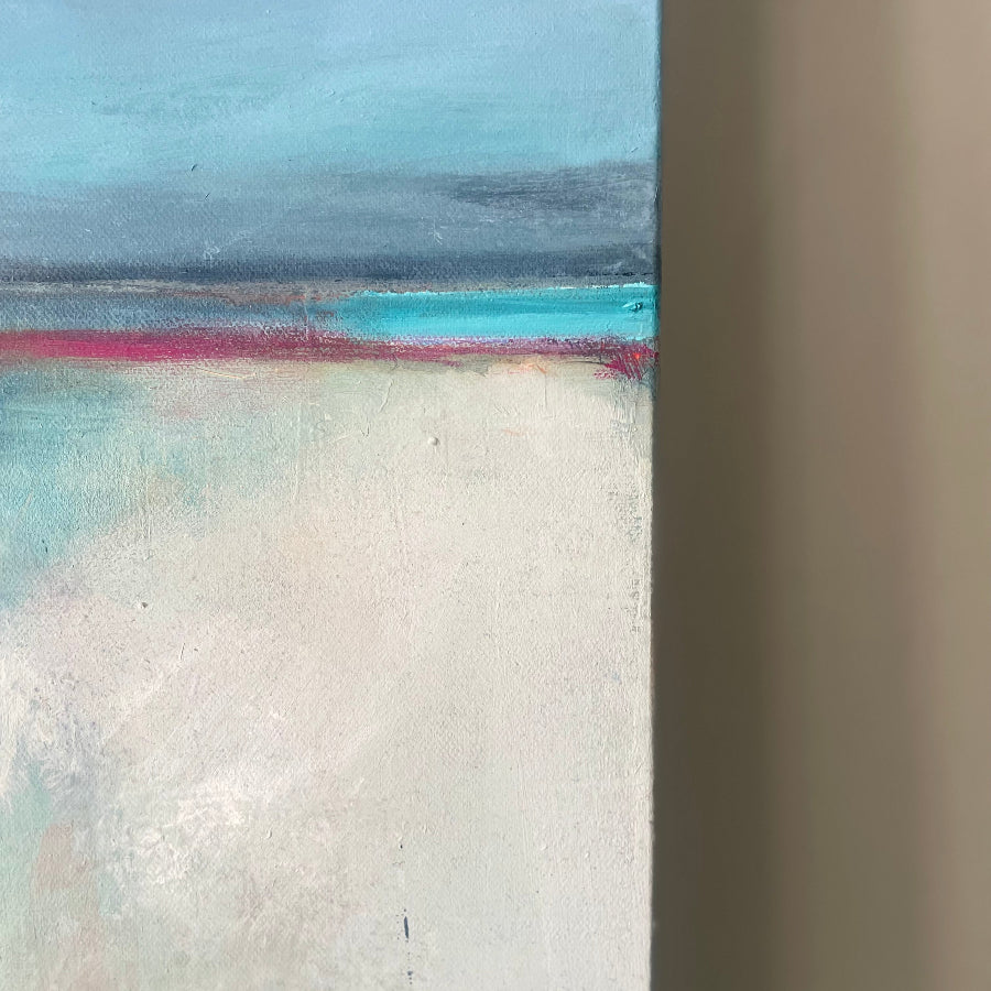 Abstract art with pastel colors on a textured surface